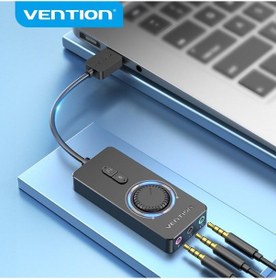 Resim Vention Ses Kartı Usb Ses Arabirimi Harici 3.5mm Ses Adaptörü Ses Kartı Dizüstü Bilgisayar Ps4 Kulaklık Usb Ses Kartı 