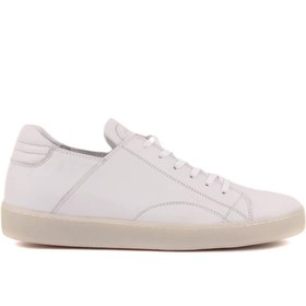 Resim Sail Lakers - Beyaz Deri Bağcıklı Erkek Sneaker 