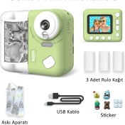 Resim Gokidy Anında Baskı Yapabilen Dijital Çocuk Kamerası – 1080P, Hd Ekran, Selfie ve Müzik Özellikli 