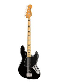 Resim Squier 0374540506 Classic Vibe '70s Jazz Bass Gitar Siyah Akçaağaç Klavye Blok İşaretçiler Ve 70'ler J-bass Sesi 
