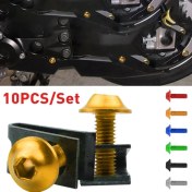 Resim Tongdashop 10 Adet Cnc Alaşım M5 Kaplama Cıvata Seti Motor Skuter Aksesuar Gümüş 
