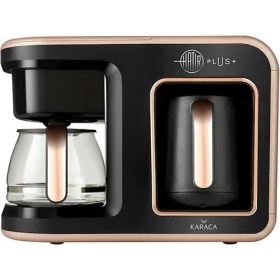 Resim Hatır Plus 2 In 1 Kahve Makinesi, Türk Kahvesi Makinesi, Filtre Kahve Makinesi, Rosie Brown 