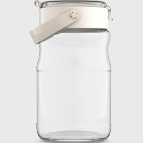 Resim Renga Mono 1700 Ml Bej Kapaklı Cam Kavanoz 131072 Bej 