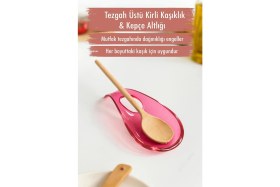 Resim Depa Akrilik Mürdüm Tezgah Üstü Kirli Kaşıklık & Kepçe Altlığı 