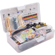 Resim Moveevo Arduino Uno R3 İçin 830 Bağlantı Noktası Ekmek Tahtası, Direnç, Kondansatör, Led, Potansiyometre Dahil Elektronik Bileşenler Başlangıç Seti 