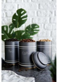 Resim Helsinki Desenli 3'lü Yuvarlak Metal Saklama Kabı Seti, 10,5 X 15 Cm, 1,1 Lt 