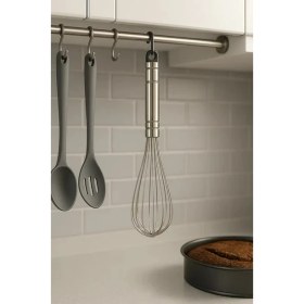 Resim 1 Adet 31 cm Kalın Saplı Paslanmaz Çelik Lüks Çırpıcı, Kek Pasta Yapımı Için Kullanışlı, Ergonomik 