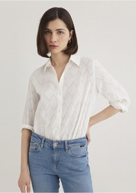 Resim Mavi - Ekru Gömlek 1211032-70057 Ekru 