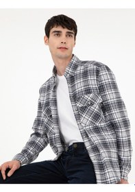 Resim Pierre Cardin Erkek Lacivert Gömlek Desenli 50292345-vr033 Lacivert 