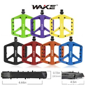 Resim Wake Plastik Kırmızı Rulmanlı Vidalı Platform Pedal 