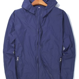 Resim Erkek Hafif Kapüşonlu Ceket - Nefes Alabilir, Hızlı Kuruyan, Açık Mavi Polyester, Fermuarlı, Ribana Manşet ve Kenar, Yaz Aktiviteleri için Mükemmel, Balıkçılık, Bisiklet, Yürüyüş, Yürüyüş Ekipmanı 