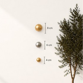 Resim Wallipop Silver - Gold Duvar Dekoru - 24'lü Set 