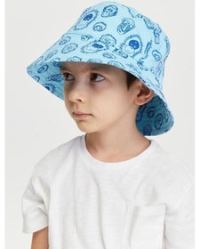 Resim Benitto Kids Erkek Çocuk Desenli Bucket Şapka 7007-mavi 