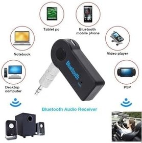 Resim m.tk moveteck Bluetooth Araç Kiti, 3.5mm Aux Ses Kablosu, Stereo Destekli, Telefon Müzik Alıcı 