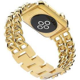 Resim Apple Watch 42\u002F44\u002F45\u002F46\u002F49mm Kordon Cowboy Zincir Metal Kordon 2\u002F3\u002F4\u002F5\u002F6\u002Fse\u002F7\u002F8\u002F9\u002F10\u002Fultra 