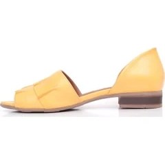 Resim Bueno Shoes Büzgülü Detaylı Deri Kadın Düz Sandalet 9N5100 