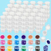 Resim 240 Boş Boya Kutusu, Kapaklı 40 Akrilik Mini Boya Konteyneri, Bağlantılı 6 Adet 3ml/0.1oz'lık Boş Boya Kutuları, Öğrenciler İçin Uygun, İnce Boyama Renk Kutusu 