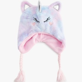 Resim Kız Çocuk Unicorn Detaylı Kulaklı Bere 