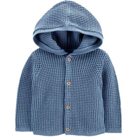 Resim Carter's Layette Erkek Bebek Hırka - Mavi / 3 Ay 