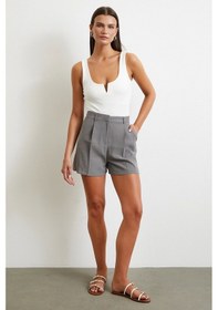 Resim Never More Piliseli Cepli Şort Gri Gri 