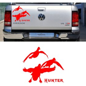 Resim Melek Pazarı 20 X 18 Cm Hunter Yaban Kazı Avcılık Araba Sticker 