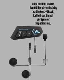 Resim Drnds Bt22 Motosiklet Kask İçi Bluetooth Kulaklık İnterkom Destekli 