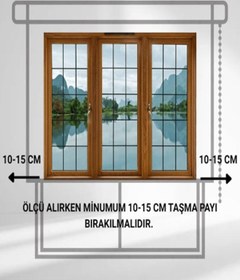 Resim Katlamalı Tül Perde Krem Keten Zemin Altı Dantelli Mekanizmalı Perde Beyaz 