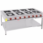Resim Himaksan Endüstriyel 200 X 100 Cm Lpg Tüplü Taban Raflı 8 Gözlü Ocak 8 OCAK - TABAN RAFI - CE BELGELİ - GAZMER ONAYLI - GARANTİLİ