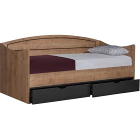 Resim Setay Karyola, Soft Çekmeceli Karyola 90X200 - Ceviz/gri 