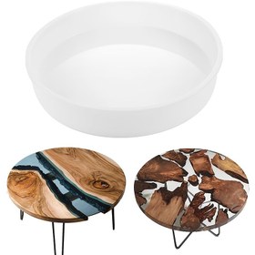 Resim Ekstra Büyük Boy Reçine Kalıpları, 35.56cm Büyük Şarküteri Kurulu Reçine Silikon Kalıp, Büyük Yuvarlak Kalıp Reçine Masa Kalıbı Nehir Masası İçin Epoksi Masa Kalıbı, Şarküteri Tahtası, Kesme Tahtası, DIY Sanat Ev Dekorasyonu 
