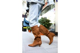Resim Shoemark Noya Taba Süet Çizme 