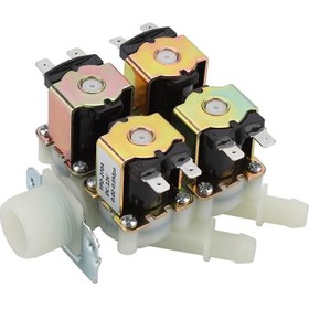 Resim Guangdong Spirit Su Giriş Valfi, DC12V DN20 G3/4 Inç 1 In 4 Çıkışlı Plastik Solenoid Valf Elektromanyetik Valf Normalde Kapalı Su Tahliye Valfi, Solenoid Valf 