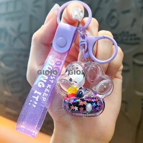 Resim Silver1 Yeni Sevimli Çizgi Film Işıklı Işık Kulomi Büyük Kulak Köpek Hediye Kutusu Anahtarlık Araba Okul Çantası Dıy Kolye Hediye (Yurt Dışından) 