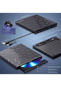 Resim Techtic 8 Si 1 Arada Harici Cd Dvd Yazıcı Usb 3.0 Type-c Çoklu Usb Hub, Sd/tf Kart Okuyucu, Taşınabilir Optik Sürücü 
