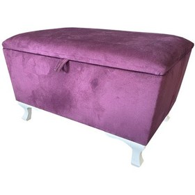 Resim Sandıklı Puf(Bench)-Ayakucu Pufu-100cm-Kadife Kumaş-Tek Parça- 