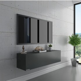 Resim Myniture Home & Living Duvara Monte Tv Sehpası Antrasit S6107-4 