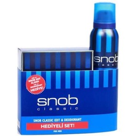 Resim Snob Orıjınal Classic Edt 100 ml Erkek Parfümü + Snop Deodorant 150 ml 997767500210 