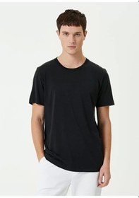 Resim Unisex Basic Bisiklet Yaka Regular T-shirt - Siyah 