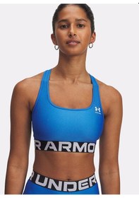 Resim Under Armour Ua Hg Authentics Mid Branded Kadın Spor Sütyeni-30466 Mavi 