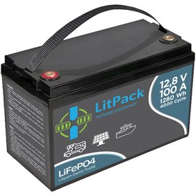 Resim Micron Litpack 12V(12.8v) 100 Ah Lifepo4 Akü (Batarya, pil) Yüksek Performans Lityum Akü 