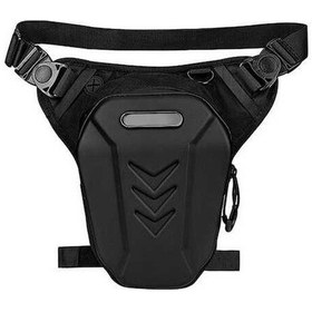 Resim Pazly Çelik Kaplı Motosiklet Bacak Çantası - Su Geçirmez, Dayanıklı, 25x18cm, Siyah Siyah 