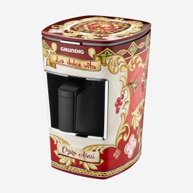 Resim CHIARA ALESSI Grundig La Dolce Vita Kırmızı Türk Kahvesi Makinesi 