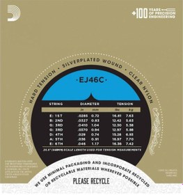 Resim D'addario Ej46C Pro-Arte Composite Hard Tension Klasik Gitar Teli 
