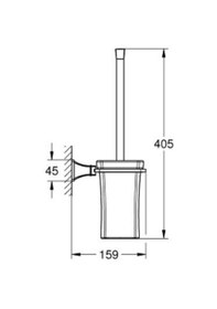 Resim Grohe Grandera Tuvalet Fırçası Seti - 40946000 Gri 