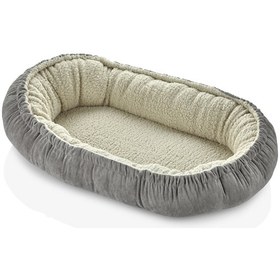 Resim Babynest Peluş Yatak Antrasit 