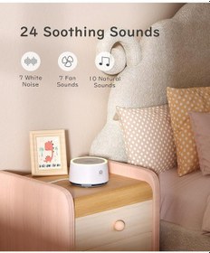 Resim Bebekler Için Uyku Ses Makinesi, 24 Hifi Doğal Ses Terapisi, Gece Lambalı, Sürekli Veya Zamanlayıcı Çok Renkli 
