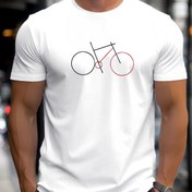 Resim Erkekler için Yazlık Rahat Bisiklet Grafikli T-Shirt - Sarı, Kısa Kollu, Düzenli Kesim, Hafif ve Nefes Alabilen, Rahat Kıyafetler İçin Uygun, Nefes Alabilen Giyim | Grafikli Tişört | Rahat Kesim 