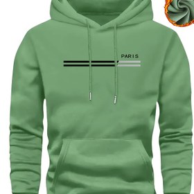 Resim Erkekler İçin Kalın Polar Kapüşonlu Sweatshirt - Pembe Paris Baskılı Hoodie, Fransızca Yazı ile Kayak, Koşu ve Açık Hava Etkinlikleri İçin Islak Kışlık Ceket, Makinede Yıkanabilir Benzeri Kumaş, Günlük Uyum (Noel/Doğum Günü Hediyesi) 