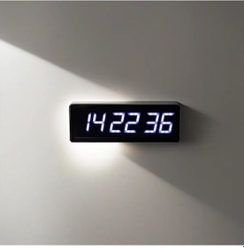 Resim Saniyeli Dijital Led Duvar Ve Masa Saat Derece Ve Nem - Beyaz Kasa Ölçüsü: 15x50 Cm 