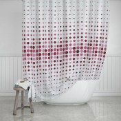 Resim Zethome Banyo Perdesi 2x110x200 Çift Kanat Duş Perdesi Halka Hediyeli Duşakabin Perdesi 4961 Pembe 